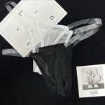 2 Pack Men's Seamless Semi-Transparent Thongs