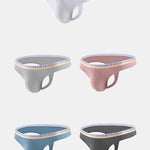 3 Pack Men's Ice Silk Middle-Rise Summer Thongs