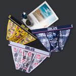 2 Pack Men's Breathable Ice Silk High-Cut Printed Bikini
