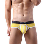 2 Pack Men's Detachable Front Pouch Durable Stretch Skin-Friendly Briefs
