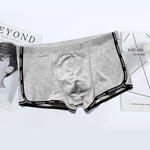 Men’s Letter Trim Applique Cotton Trunks