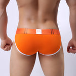 Zipper Belt Printed Cotton Pouch Briefs