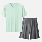 Men's Summer Modal Ice Silk Home Wear Pajama Set