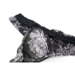 4 Pack Men's Lace Comfy Waistband U-Pouch Thongs