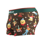 2 Pack Men's Seamless Comfort Playful Style Prints Breathable Trunks