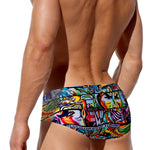 Men's Bold Prints Full Coverage Eco-Friendly Swim Trunks