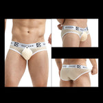 2 Pack Men's Sexy Mesh Front Opening Sponge Coaster Briefs