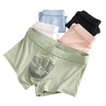 2 Pack Men's Ice Silk Antibacterial Mid-Rise Day-Long Comfort Soft Trunks