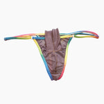 3 Pack Men's Ultra-Thin Sexy Smooth Breathable Contrast Waistband Strings