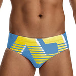 2 Pack Men's Trendy Prints U-Pouch Low-Rise Skin-Friendly Swim Briefs