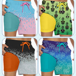 Men's Lightweight & Airy Quarter-Length Swim & Walk Quick-Dry Loose Fit Board Shorts