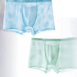 4 Pack Men's Ice Silk Antibacterial Mid-Rise Seamless Comfort Trunks