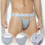 3 Pack Men's Low-Rise Stretch Thongs – Contour U-Pouch Comfort Fit