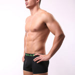 3 Pack Men's Striped U-Pouch Low-Rise Breathable Slim-Fit Trunks