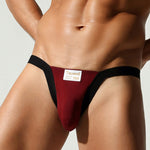 2 Pack Men's Ultra-Soft Cotton Low-Rise Sexy Anti-Chafing Stretch Jockstrap