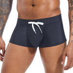 Men’s U Convex Pouch Swim Trunks with Drawstring
