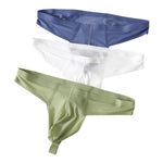 3 Pack Men's Solid Color Seamless Comfort Quick-Dry Breathable Thongs
