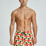 Men's Vibrant Graphic Odor-Control Comfy Waistband Casual Board Shorts