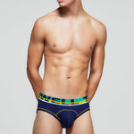 2 Pack Men's Sporty Cut Odor-Control Day-Long Comfort Snug Fit Briefs