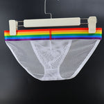 2 Pack Men's Rainbow Mesh Lightweight Breathable Bikinis