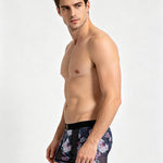 3 Pack Men's Floral Print Antibacterial & High-Stretch Mesh Breathable Trunks