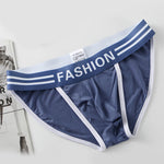 3 Pack Men's High-Cut Sexy Comfortable U-Convex Breathable Briefs