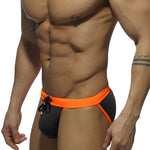 Men's Dual-Tone Swim Briefs with Removable Padding