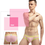 2-pack Men's Breathable Mesh Briefs with U-shaped Convex Pockets