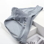 3 Packs of Men's Ice Silk Seamless Convex Pouch Briefs