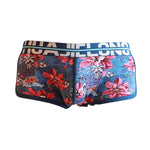3 Pack Men's Breathable Cotton Mid-Rise with Stylish Print Skin-Friendly Trunks