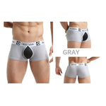 2 Pack Men's Detachable Boxer Briefs with Snap Closure and Contour Pouch