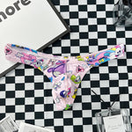 2 Pack Men's Low-Rise Sexy Print Thong