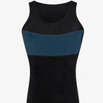 Mens Waist Body Shaper Vest T-Shirt Tank Tops