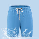 Men's Solid Quick-Dry Built-in Breathable Mesh Liner Travel-Friendly Sporty Board Shorts