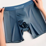 4 Pack Men's Seamless Premium Ice Silk Mesh Breathable Boxer Briefs