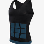 Mens Waist Body Shaper Vest T-Shirt Tank Tops