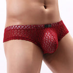 Men's Low-Rise U Convex Pouch Mesh Breathable Thongs