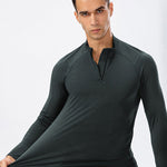 Men's Zip-Up Sports Long Sleeve Shirt