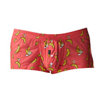 2 Pack Men's Low-Rise Cotton Boxer Shorts with Playful Print