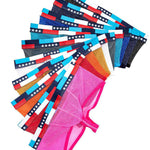 4-pack Men's Low-rise See-through Micro-mesh Pouch Shiny U-convex Wide-edge Boxer Briefs