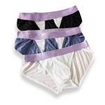 3 Pack Men's Ice Silk Breathable Mesh Low-Rise Classic Briefs