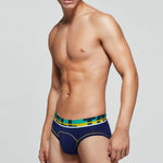 2 Pack Men's Sporty Cut Odor-Control Day-Long Comfort Snug Fit Briefs
