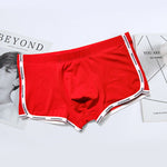 Men’s Letter Trim Applique Cotton Trunks