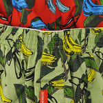 2 Pack Men's Banana Print Cotton Lounge Shorts with Button Fly