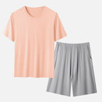Men's Summer Modal Ice Silk Home Wear Pajama Set