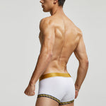 2 Pack Men's U-Pouch Solid Cotton Trunks
