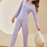 Comfortable Modal Cotton Long Sleeve Couple Pajama Set