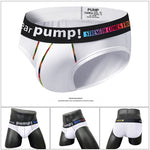 Men's Mesh Briefs With Colorful Spliced Lines