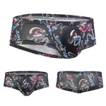 Men's Sexy Botanical Printed Mesh Underwear