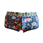 3 Pack Men's Breathable Cotton Mid-Rise with Stylish Print Skin-Friendly Trunks